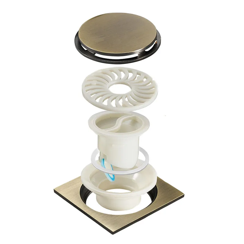 Description Picture 4 of itemBrass Round Floor Drain Anti-Odor Valve Cover Shower Trap Drains for Kitchen Bathroom Laundry Room Bathroom Accessories