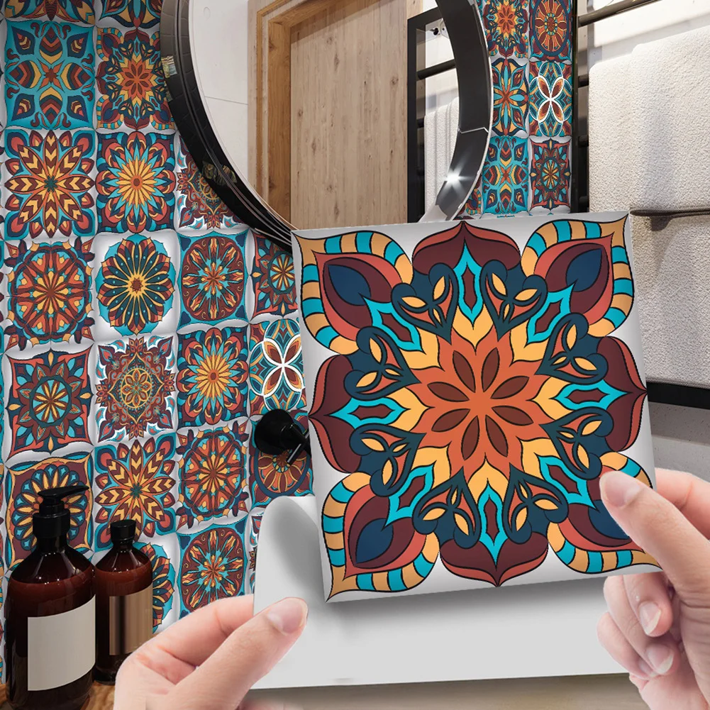

Easy Application Tile Stickers 24Pcs Mosaic Tile Stickers for Wall or Floor Enhance Your Home with Minimal Effort