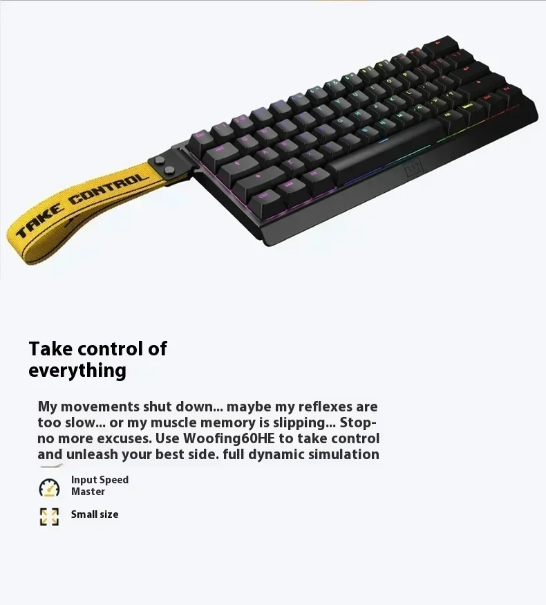 Wooting 60he + Magnetic Axis Mechanical Keyboard Low Delay Full 