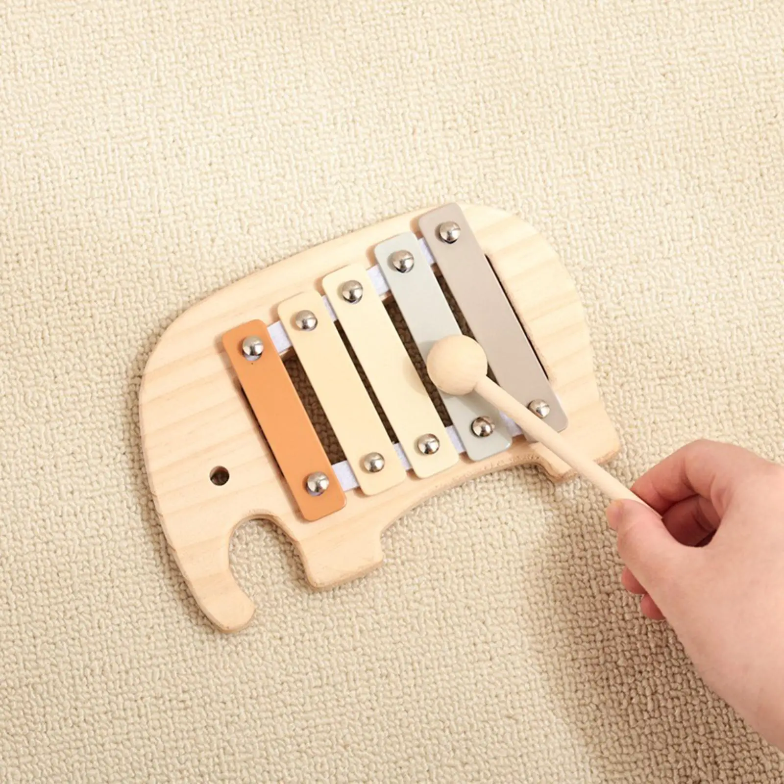 5 Scale Xylophone for Toddlers Portable Percussion Instrument for Live