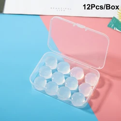 Premium Silicone Noise - Reducing Waterproof Earplugs for Sleeping and Swimming (White 12 White)