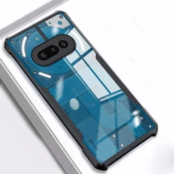 Crystal Clear Shockproof Acrylic Armor Case - Enhanced Protection for NothingPhone(3a) (Black - 01)