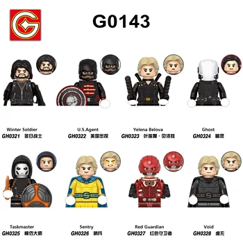 Marvel superhero Winter Soldier Sentry, assembling dolls, mini building blocks, children's birthday, holiday, party gift toys