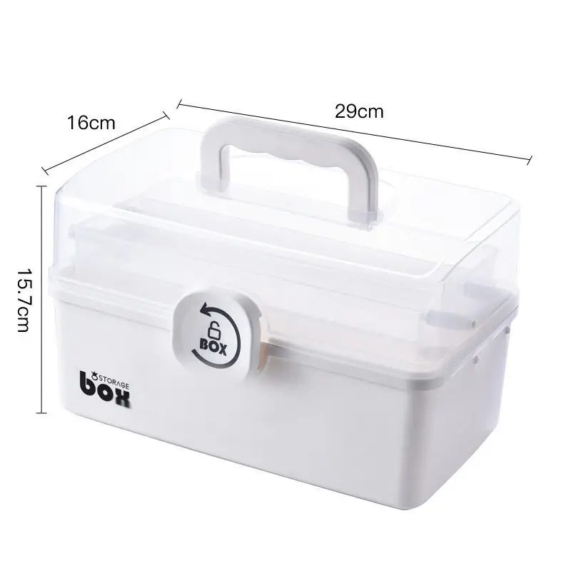 

Plastic Tier Medicine Boxes Storage Box Large Capacity Drawer Sundries Organizer Folding Medicine Chest Storage First Aid Kit