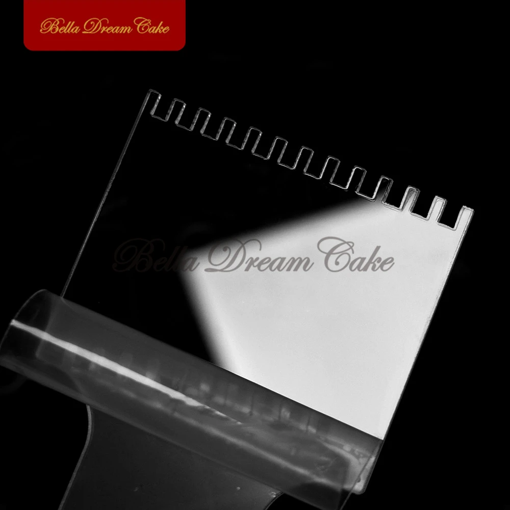 Acrylic Cake Comb DIY Buttercream Smoothing Spatula Wedding Cake Scraper Decorating Tools Baking Accessories 20 Style