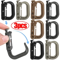 1/3PCS Grimloc Molle Carabiner D Locking Ring Plastic Clip Snap Type Ring Buckle Carabiner Keychain ITW Fastener Bag Buckle