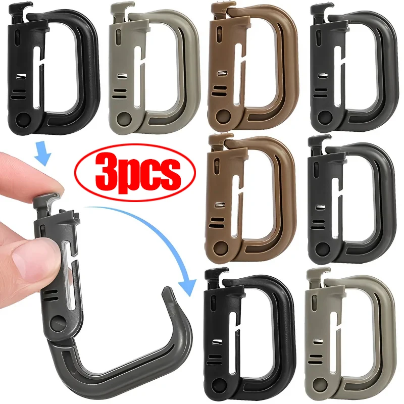 Carabiners Molle Hook Keychain  Carabiner Ring Keychain Clip - 5pcs Plastic  - Aliexpress