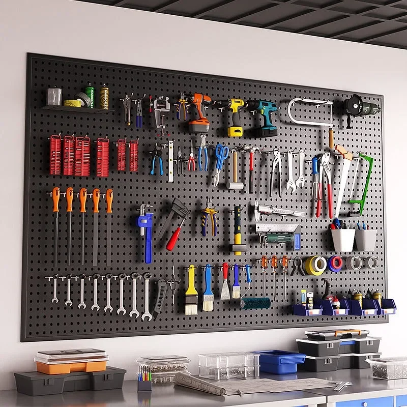 Metal Storage Hardware Tool Wall-mounted Board Tools Packaging Board DIY Multifunction Strong Bearing Capacity Professional Tool 2