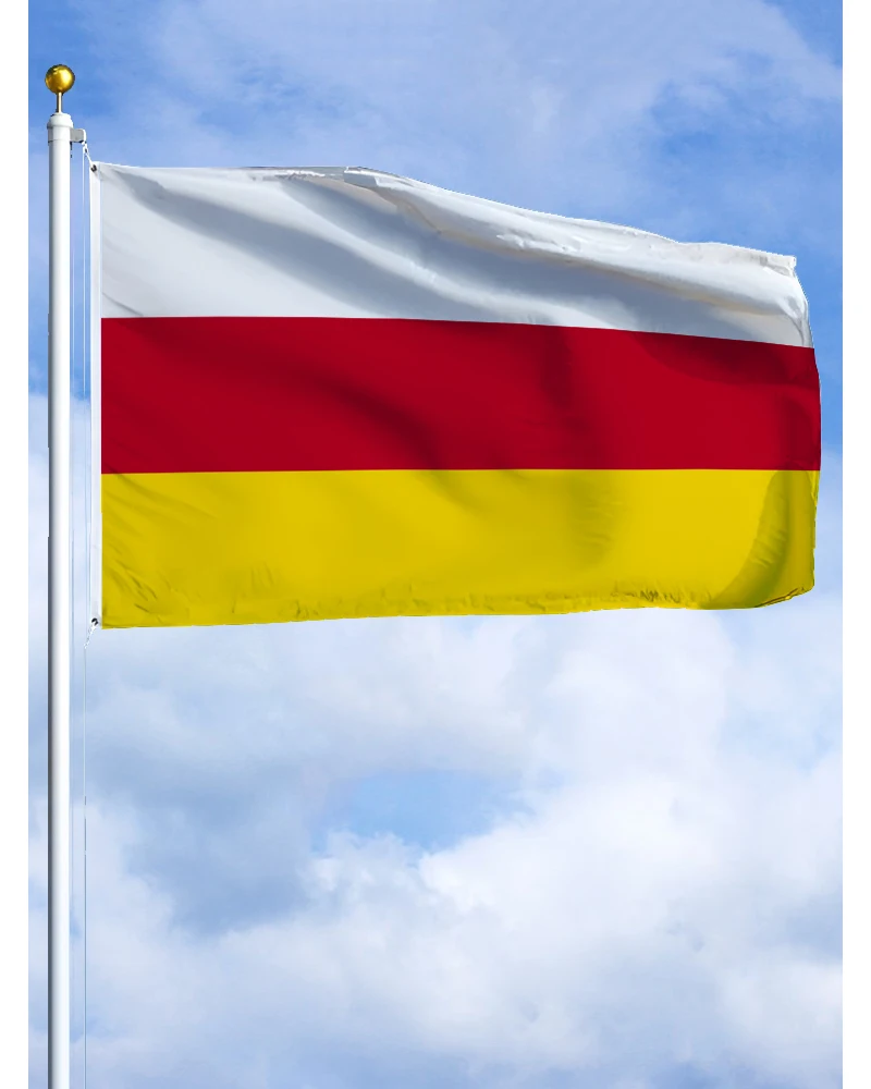 

60 × 90 90x150 120 × 180 см герб Северная Осетия Северной Осетии Алании флаг полиэстер Печатный Баннер гобелен для декора Российской Федерации