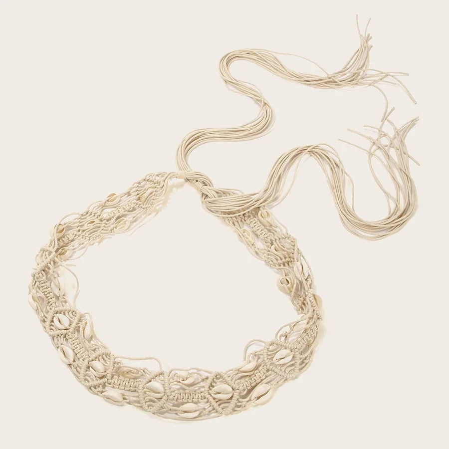 New Ladies Belts Cotton National Style Hollow Tassel Tie Strap Waist Chain Women's Waistband Dress Accessories Bohemian Style