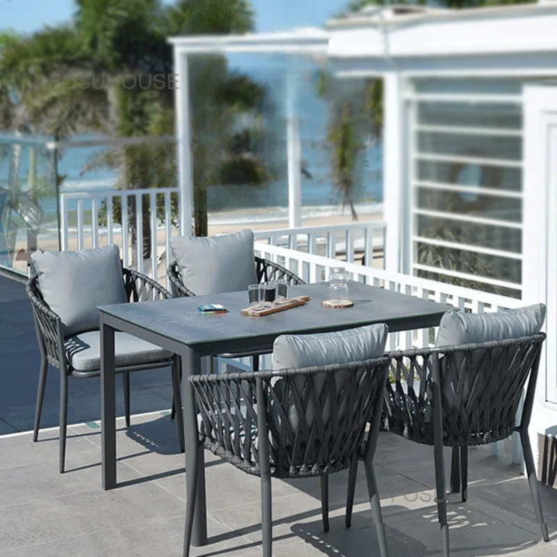 

Nordic Leisure Rattan Beach Chairs Rain Proof Garden Modern Simple Beach Chairs Sofa Backrest Meble Ogrodowe Outdoor Furniture
