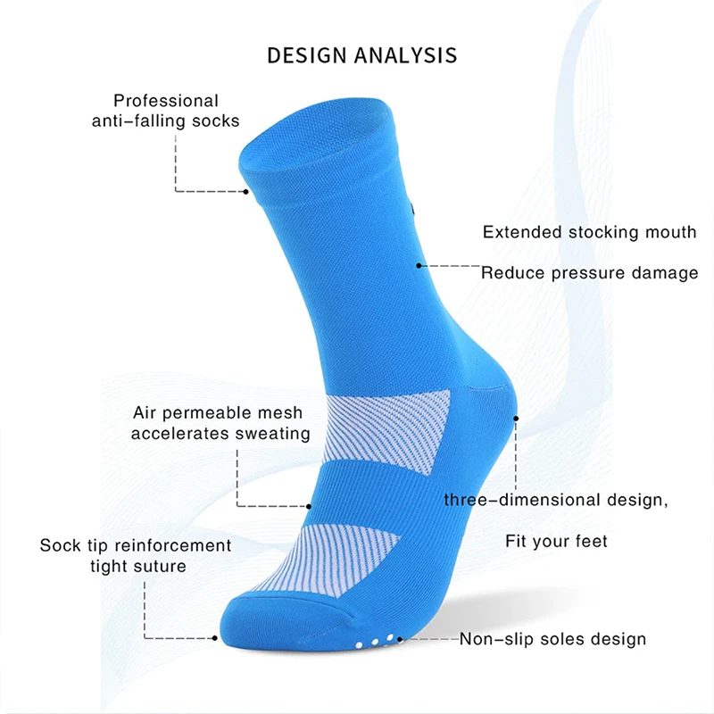 Popular Rubber Point Anti Slip and Wear-Resistant Sports Socks for Outdoor Sports Cycling Basketball and Running