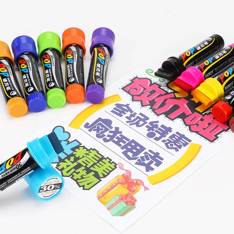 BAOKE MK860-30mm POP Marker Waterproof Quick-drying Marker 4