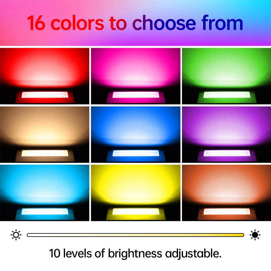 RGB 투광 조명 방수 IP66 80W 50W 30W 야외 LED 스포트라이트 AC85-265V 정원 장식 조명 (EU AU UK US 플러그 포함)