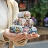 2m/roll PET Die-cut Tape Romantic City Travel Street Landscape Street Light Pattern Tape Creative DIY Greeting Card Decoration 1
