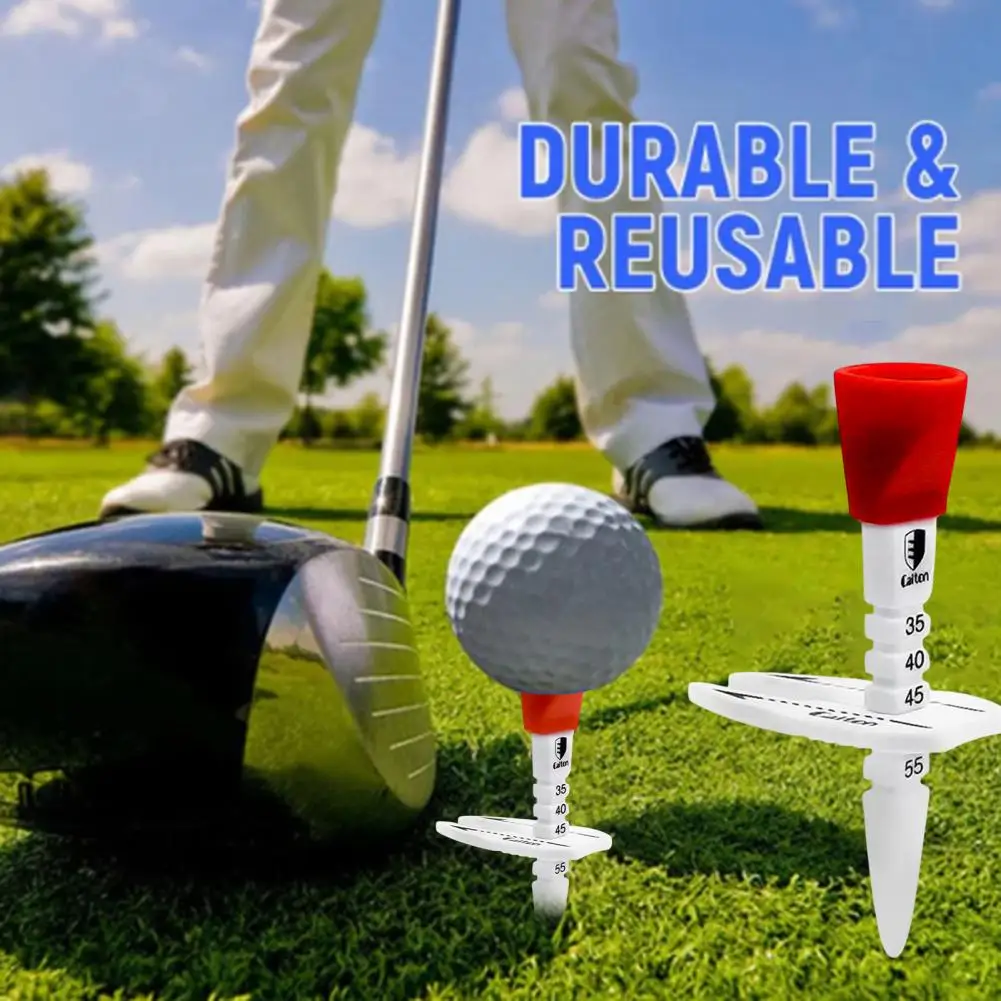 

Golf Tees Height Adjustable High Stability Low Friction Increase Distance Unbreakable Long Golf Tees Golf Training Tool