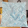 90cm Silk Scarf Van Building Printed Square Scarf Head Echarpes Silk Foulards Femme Wraps Beach Shawls Bandana Lady Hijabs 4