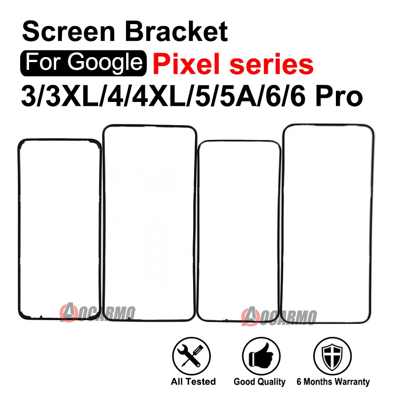 구글 픽셀 6 프로 3 3XL 4 XL 5 5A 6a 전면 스크린 스탠드 중간 베젤 프레임 LCD 디스플레이 브래킷 플라스틱 홀더 교체