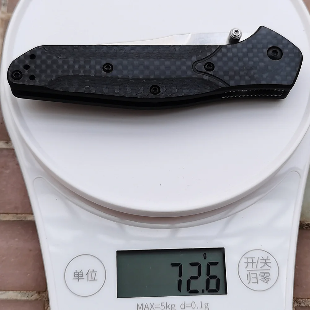 JUFULE 940 Real carbon fibre handle mark s90v blade Copper washer camping hunting Pocket outdoor EDC Tool Utility folding knife 5