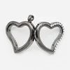 1pcs Heart Crystal 1.2in/30mm Magnetic Open Glass Floating Locket DIY Memory Box For Floating Charms 2