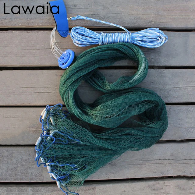 Lawaia Hand Throw Cast Nets Green Twisted Wire Fishing Net With Iron  Pendant Outdoor Fishing Network For Men Durable Green Lines - AliExpress