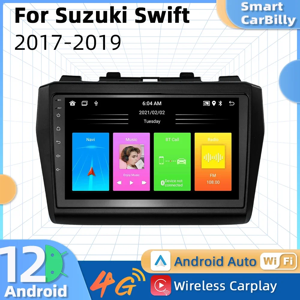 

2 Din Android Car Radio Stereo for Suzuki Swift 2017-2019 Head Unit Autoradio GPS Navigation BT WIFI Audio Car Multimedia Player