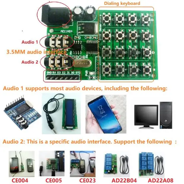 Modulo Generatore DTMF Scheda Encoder Audio Per Arduino UNO E Progetti Pro