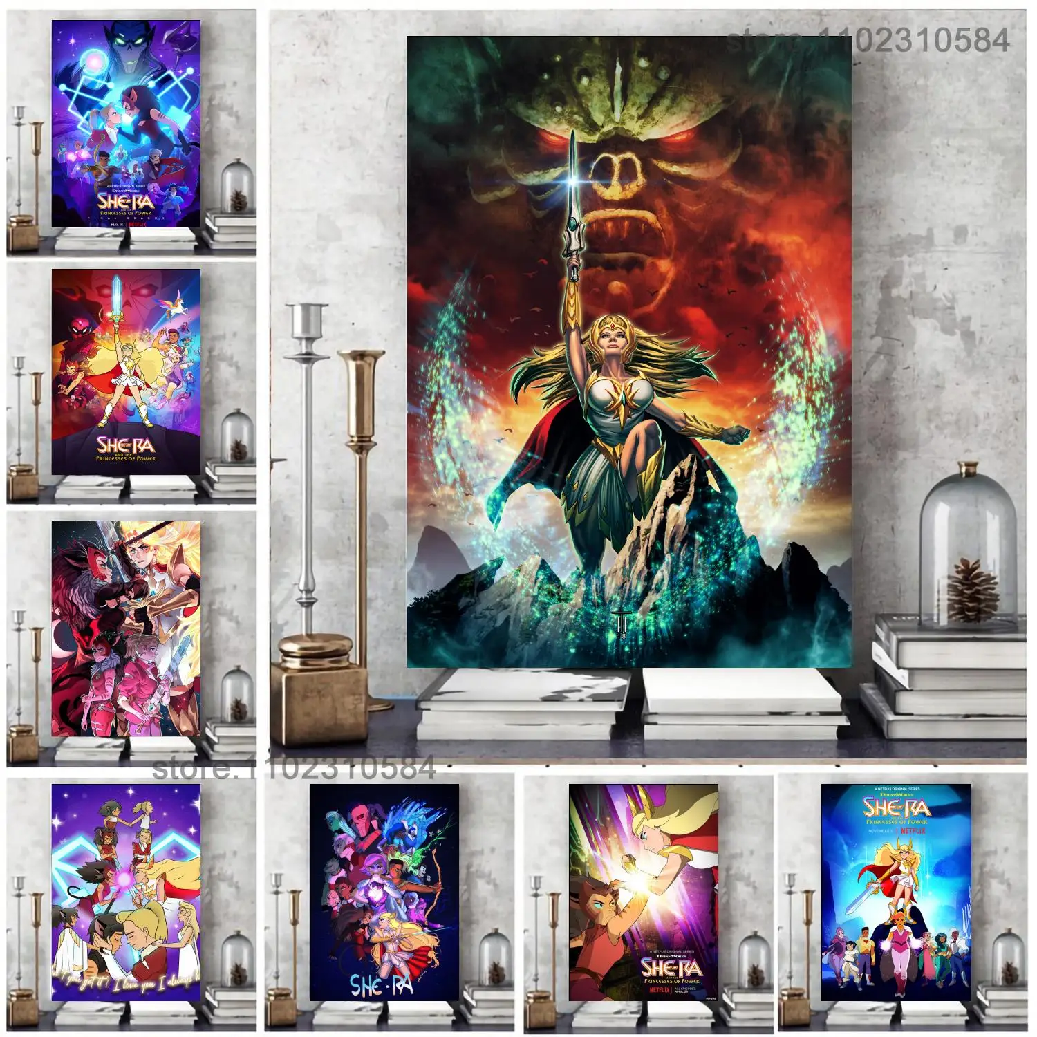 

Shera and the Princesses of Power Anime Poster Wall Art Canvas Posters Decoration Art Poster Gift Modern Family bedroom Painting