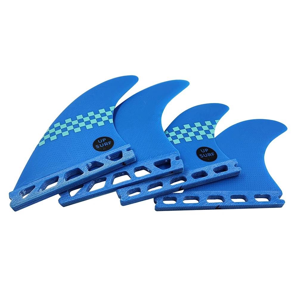 

Quad Surfboard G5+GL Fins UPSURF FUTURE Fibreglass Performance Core Quilhas Blue Plaid Short Board Fins Stabilizer For Surfing