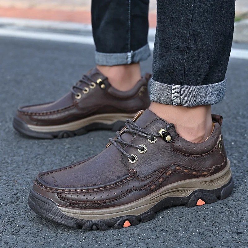 أحذية رجال الأعمال الرسمية الجديدة غير الرسمية - طبقة علوية من الجلد ناعمة ومريحة داخلية مع نعل مبطن وأحذية مداس غير قابلة للانزلاق