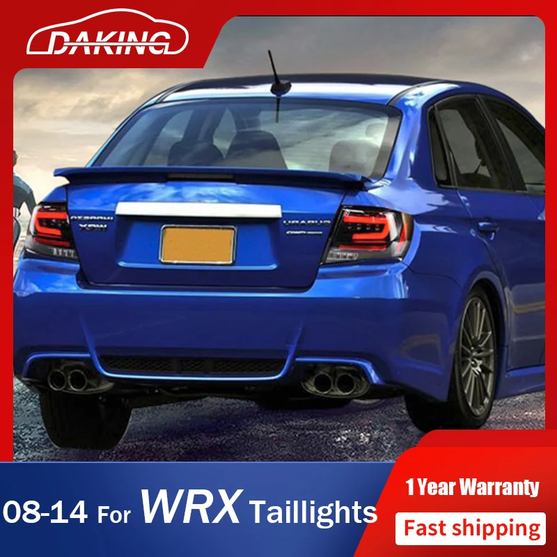 SUBARU Impreza WRX 2008-2014 미등, 후면 LED DRL 방향 지시등, 브레이크 후진 램프, 자동차 조립
