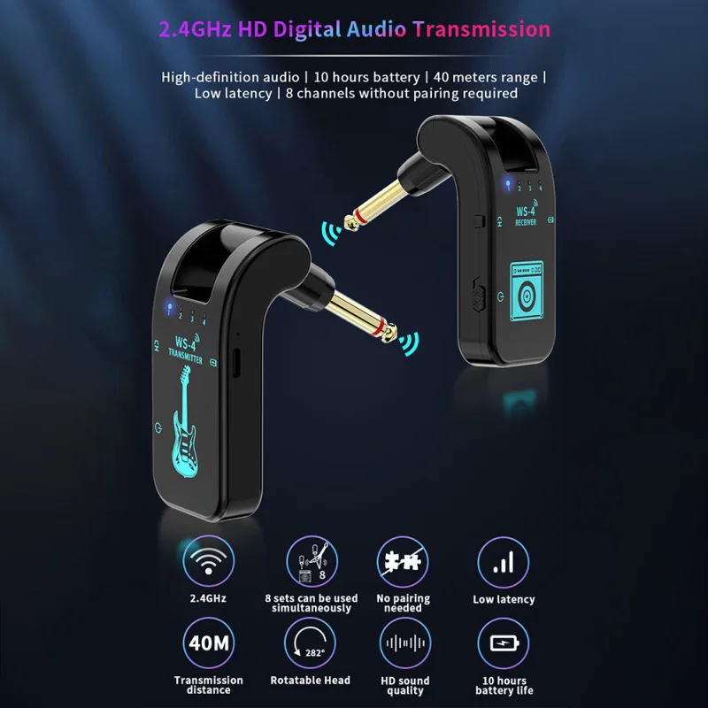 Enhanced Wireless Guitar Audio Transmitter Receiver System