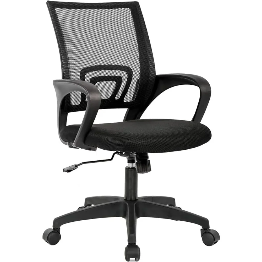 Home Office Chair Ergonomic Desk Chairs Mesh Computer with Lumbar Support Armrest Rolling Swivel Adjustable Black adjustable mid back mesh swivel office chair with armrests black computer armchair furniture chairs gaming cheap cushion