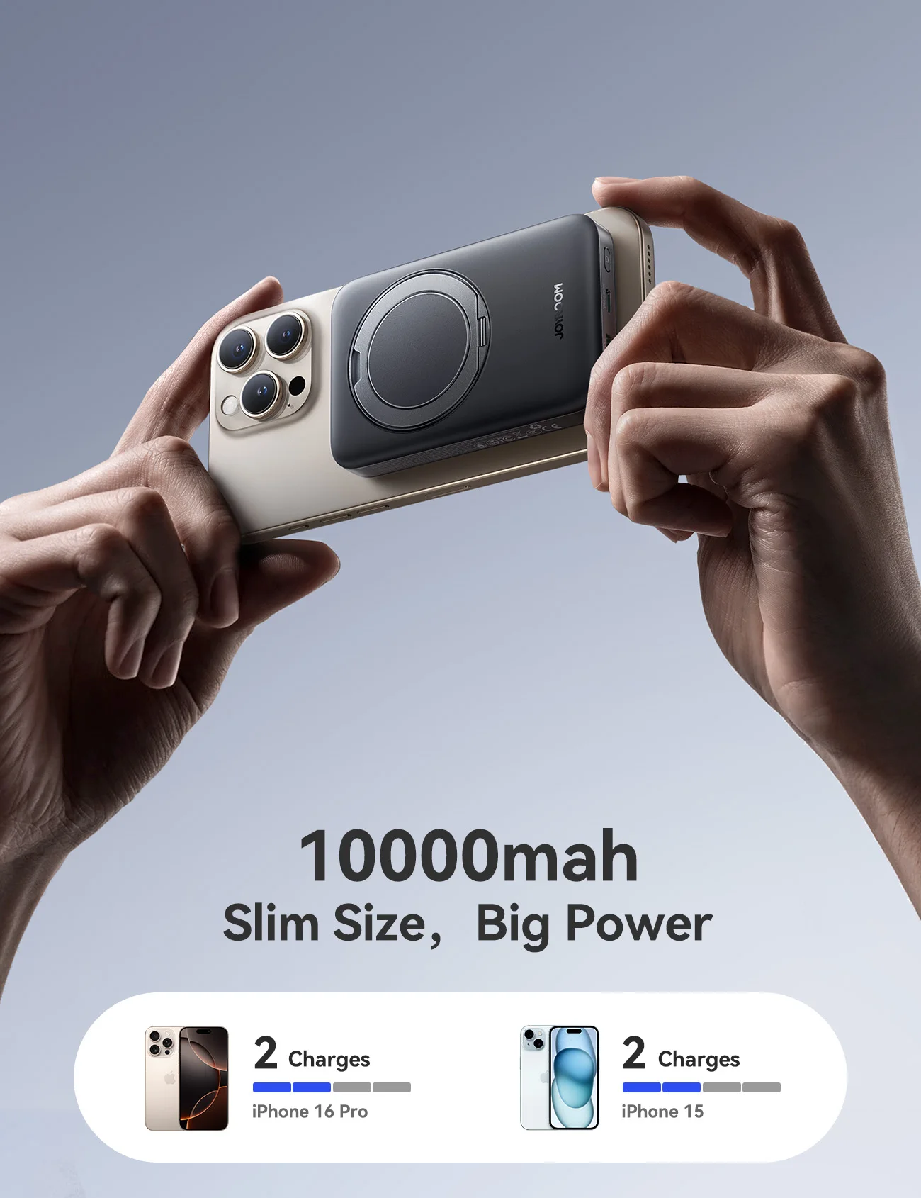10000mAh Power Bank For MagSafe 15W Wireless Charging Magnetic Power Bank 22.5W