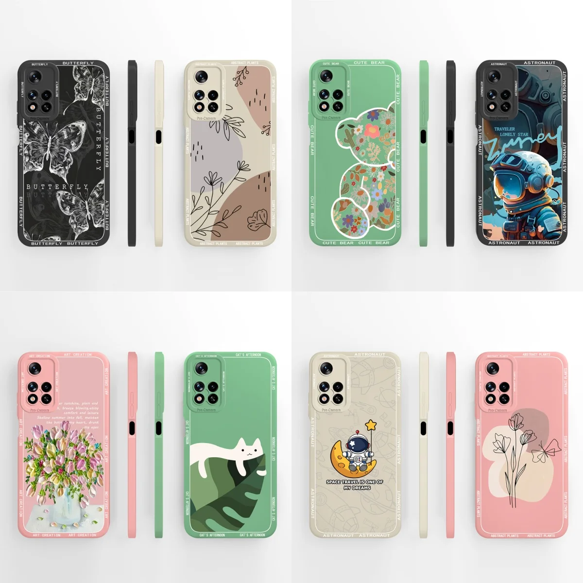 Artistic Style Full Coverage Bumper Back Cover - Soft Protector Case