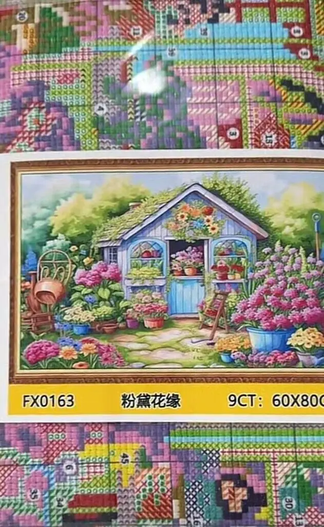 

Набор для вышивки «сделай сам», садовая вышивка в китайском стиле, 9 карат, 60 Х80 см, для домашнего декора