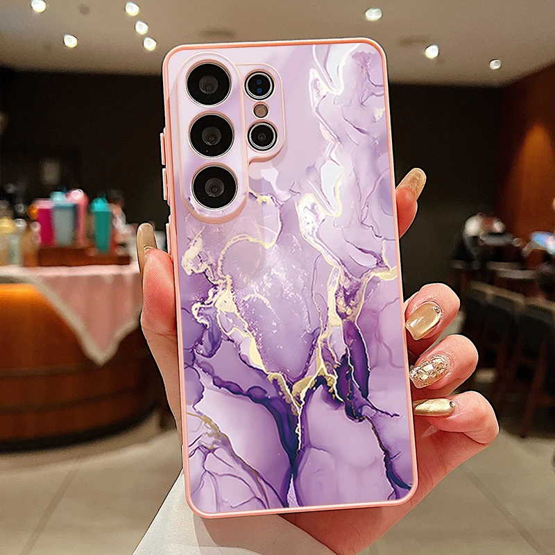 Elegant Marble Pattern Magnetic Phone Case Cover