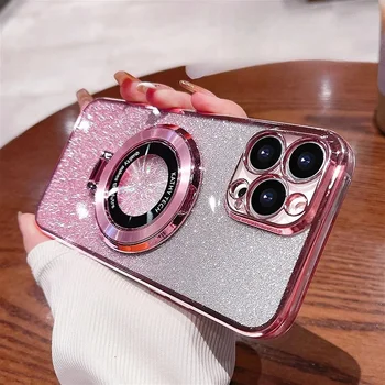 Gradient Glitter Stand Case For iPhone 16 16Pro 16Plus 16ProMax 14 13 12 11 Pro Max 15 15plus 11pro 12 15promax Soft Cover 1