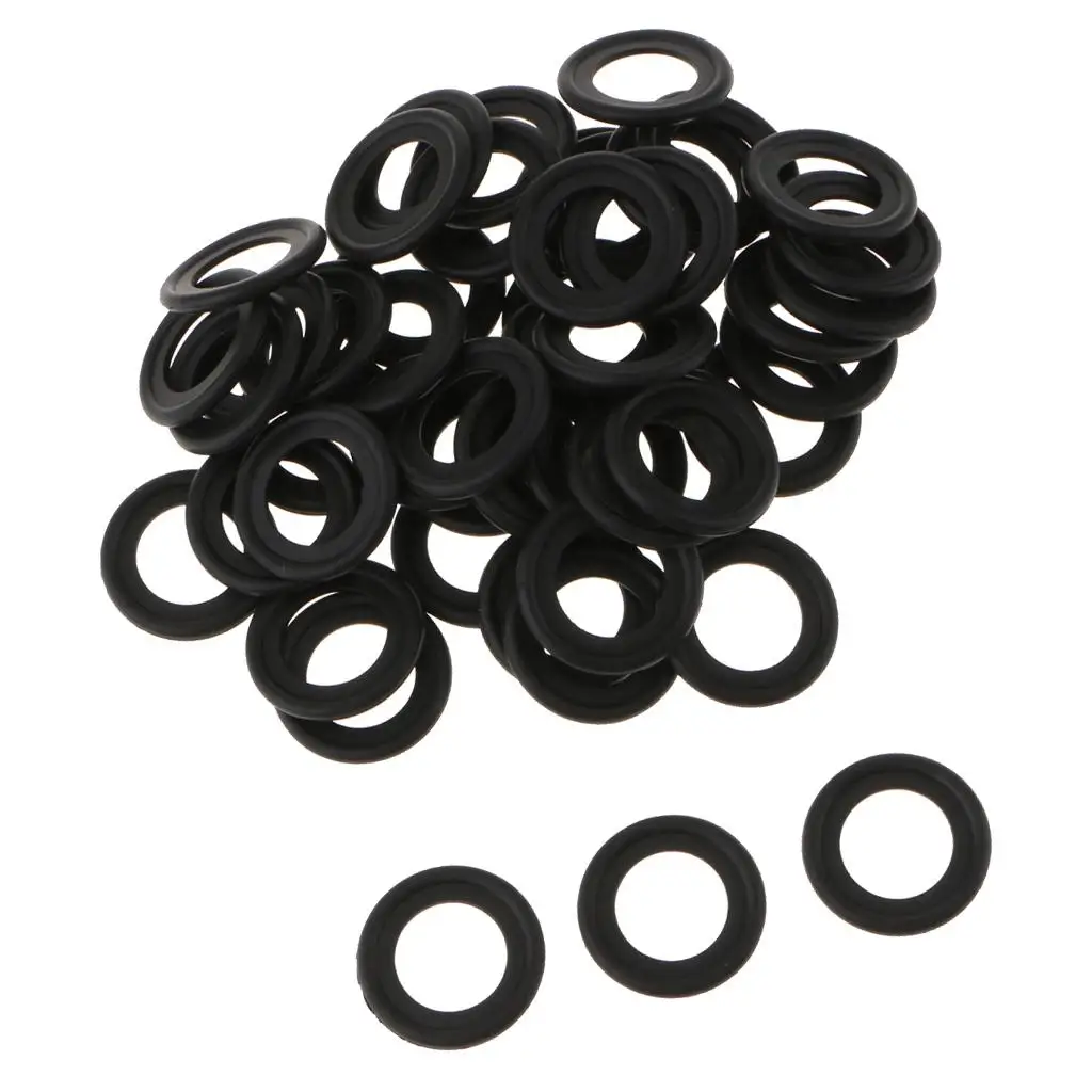 50Pcs M14 Rubber Oil Drain Plug Crush Washers Gaskets for Ford F5TZ-6734-BA