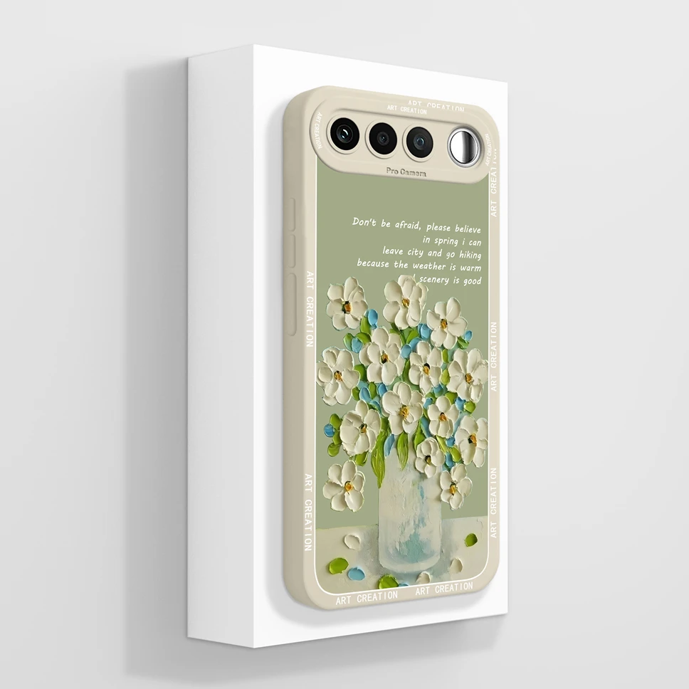 Aesthetic Floral Liquid Silicone Camera Protective Case - Soft & Smooth Cover
