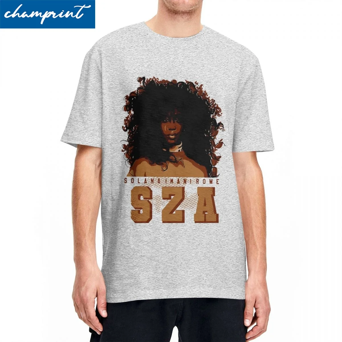 

Футболка в стиле хип-хоп с коротким рукавом и круглым вырезом