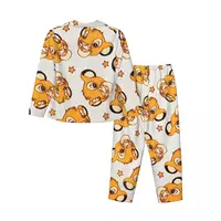 The-Lion-King Women's Pajamas Set Button Down Pajama 2 Piece Suit Pyjama Femme Nightwear Loungewear 2