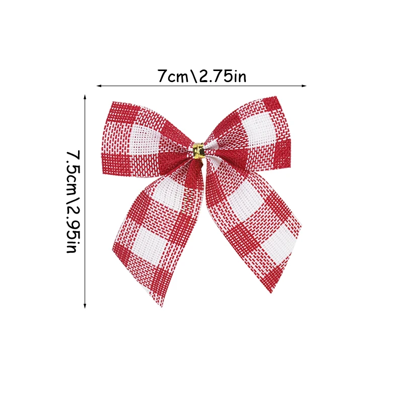 thumbnail image 1 of 10/20Pcs Mini Christmas Bow Xmas Tree Hanging Ornament Christmas Decorations for Home Navidad New Year Party Decor 2023, 1 of 5