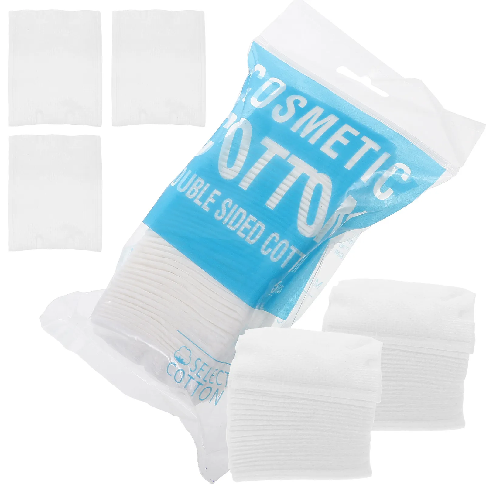 200Pcs 메이크업 코튼 패드 안전하고 무취의 부드러운 페이셜 코튼 메이크업 제거에 적합 스킨 케어 매일 사용 클리너