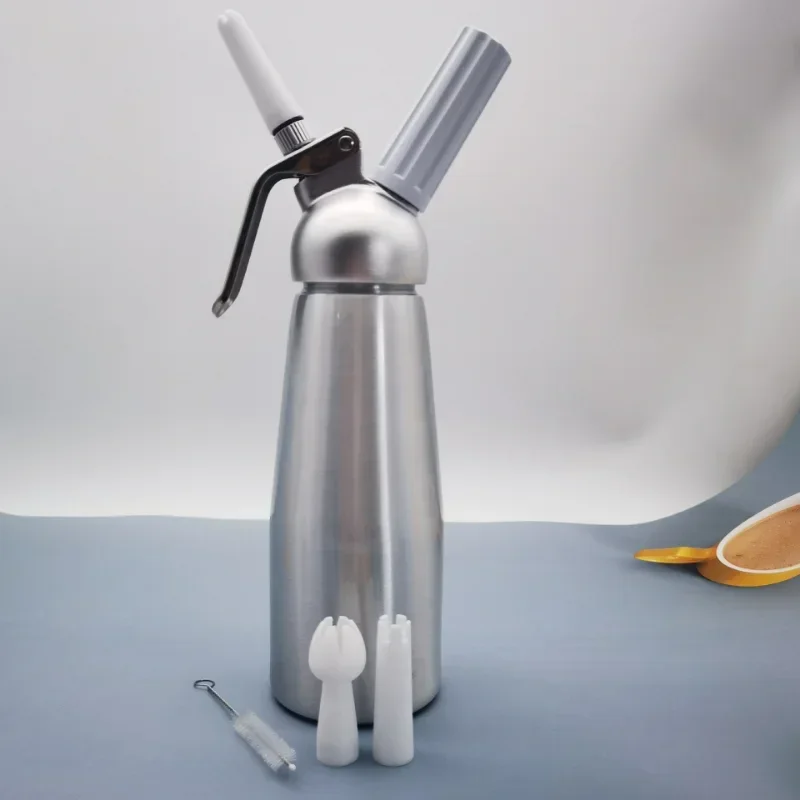 500 Pure Aluminum Cream Gun Chantilly Siphon Whipped Cream Dispenser Foaming Gun Kitchen Accessories Tools Nozzle