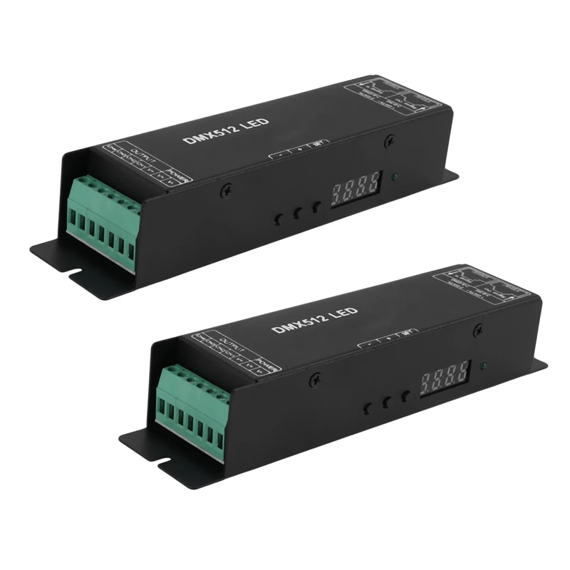 

Лидер продаж, цифровой декодер JFBL 2x Dmx 512, драйвер регулировки яркости Dmx512, контроллер для светодиодной ленты Rgbw, освещения, соединение Rj45, Dc12-24V 20A