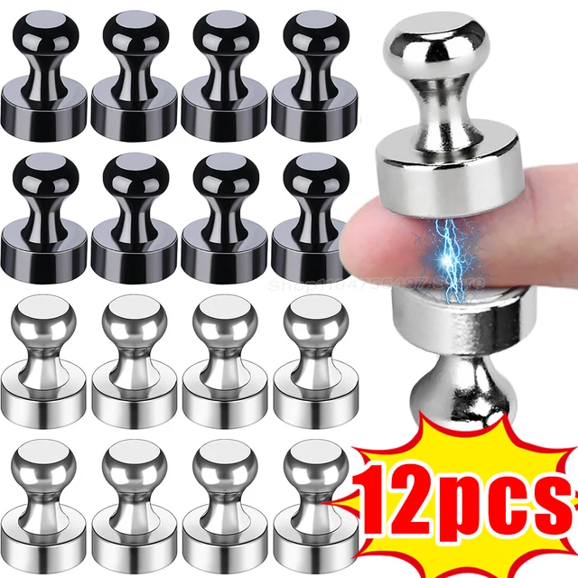 Neodymium Magnetic Pushpins Metal Strong Magnets Whiteboard Fridge Thumbtack Durable Power Magnet Push Pins for Office School 1