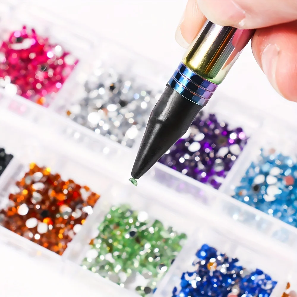 Dual-ended Nail Dotting Pen Crystal Beads Handle Rhinestone Studs Picker Wax Pencil 1 PCS Manicure Nail Art Tool nail art pen nail art picking tools rhinestone picker pen nail art tools rhinestone picking tool