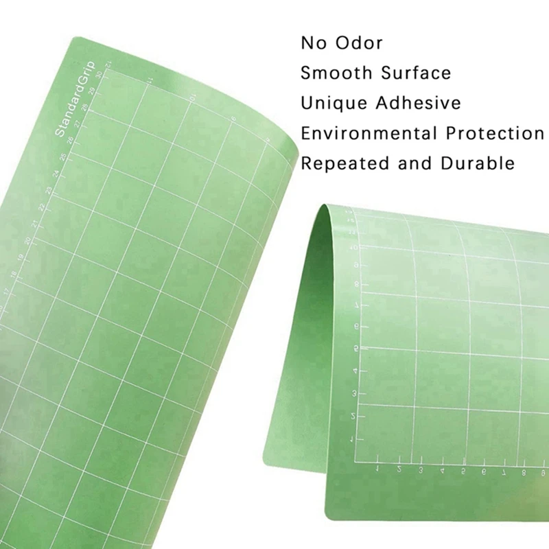 Xinart StandardGrip Cutting Mat for Cricut Maker 3/Maker/Explore 3/Air 2/Air/One(12x12 inch, 3 Mats) Standard Adhesive Sticky Green Quilting Cricket