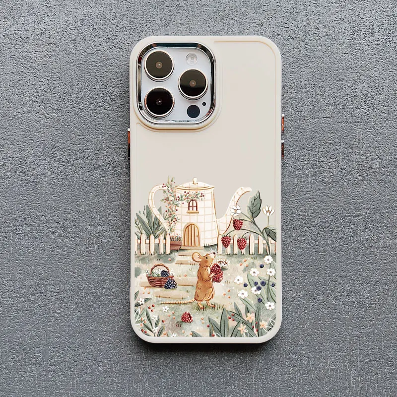 Cartoon Animal Bear Fox Squirrel Silicone Phone Case For iPhone 16 11 Case iPhone 15 16 14 13 12 Pro Max Plus X XR XS Back Cover – Detail 8